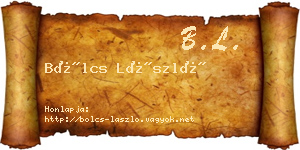 Bölcs László névjegykártya