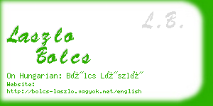 laszlo bolcs business card